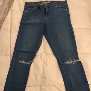 Topshop moto Leigh skinny jeans with holes